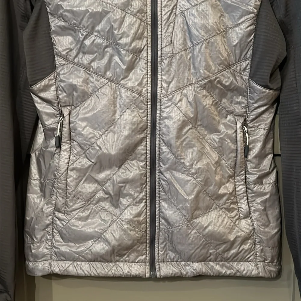 Outdoor Research Vigor Hybrid Hooded Jacket Storm Gray Light Pewter Size XS